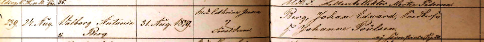 Udsnit af Sct. Pauls Kirke: Valborg Antonia Berg